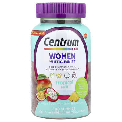 Женские мультивитамины Centrum Tropical Fruit, 100 Gummies