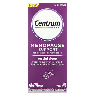 Centrum Menopause Support, Restful Sleep, 28 Tablets для женского здоровья