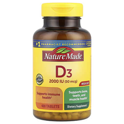 Витамин D3, 50 mcg (2000 IU), 400 таблеток