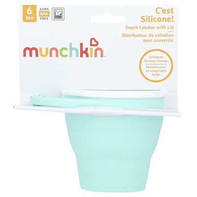 C'est Silicone!™, Snack Catcher With Lid, 6 Months+, Mint, 1 Count