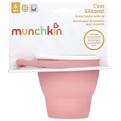 C'est Silicone!™, Snack Catcher With Lid, 6 Months+, Coral, 1 Count