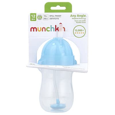 Any Angle™, Weighted Straw Cup, 12 Months+, Light Blue, 10 oz (296 ml)