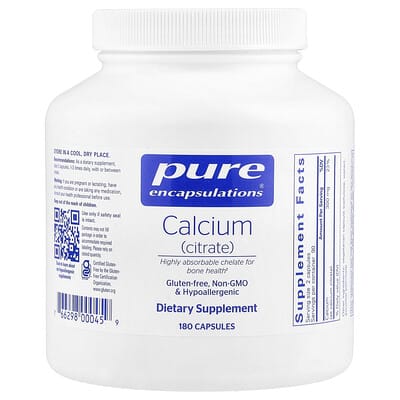 Кальций (цитрат) Pure Encapsulations, 180 капсул (150 mg per Capsule)