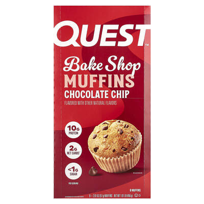 Quest Nutrition маффины Bake Shop Chocolate Chip 8 шт. 2.01 oz (57 g) каждый