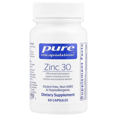 Pure Encapsulations Zinc 30 капсулы (30 mg на капсулу)