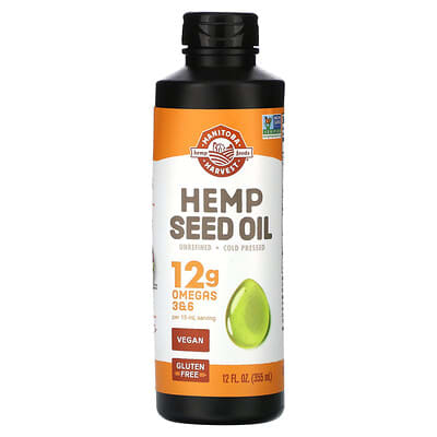 Hemp Seed Oil, Cold Pressed, 12 fl oz (355 ml)