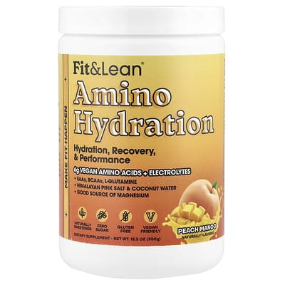 Амино-напиток Fit & Lean, Peach Mango, 12.3 oz