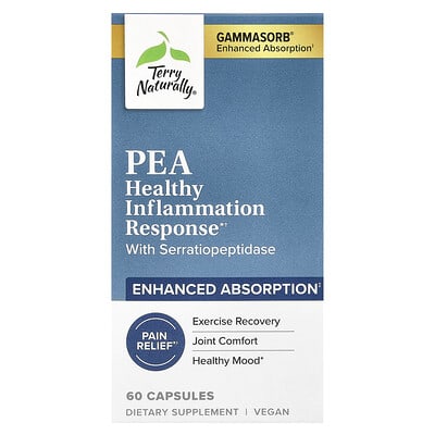 PEA для борьбы с воспалениями с Serratiopeptidase, 60 капсул