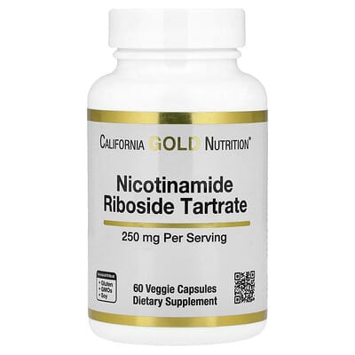 Никотинамид рибозид тартрат (NR), 250 mg, 60 вегетарианских капсул