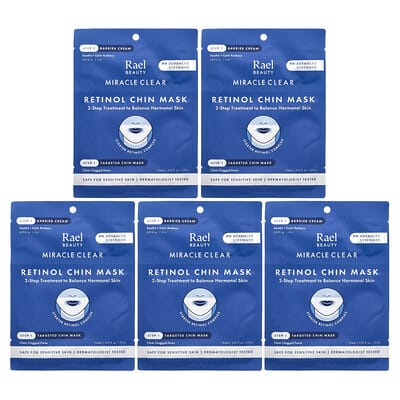 Miracle Clear набор масок для подбородка с ретинолом и барьерного крема, 10 шт.
