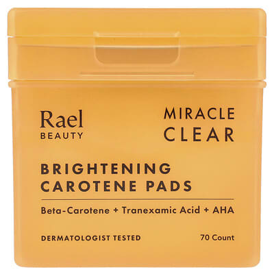 Очищающие диски Rael Beauty Miracle Clear Brightening Carotene, 70 Count