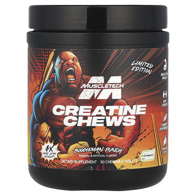 Limited Edition, Creatine Chews, Boogieman Punch, 90 Chewable Tablets (1 g per Tablet)