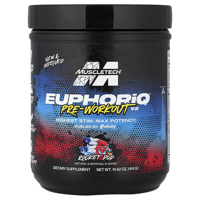 MuscleTech EuphoriQ Pre-Workout V2, Raspberry