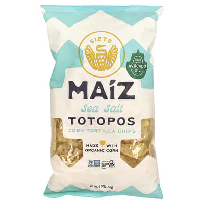 Maiz Totopos Corn Tortilla Chips, Sea Salt, 7.5 oz (212.6 g)