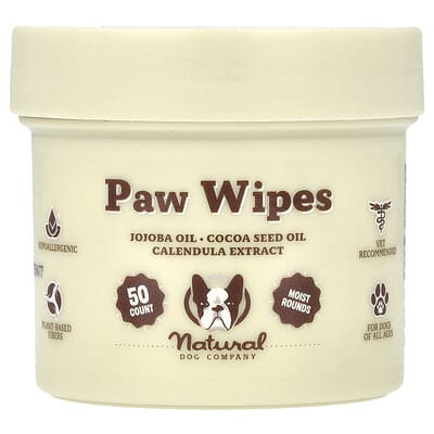 Paw Wipes для собак, для всех возрастов, 50 шт