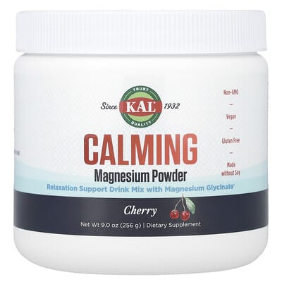 KAL Calming Magnesium Powder, вишня, 9 oz (256 g)