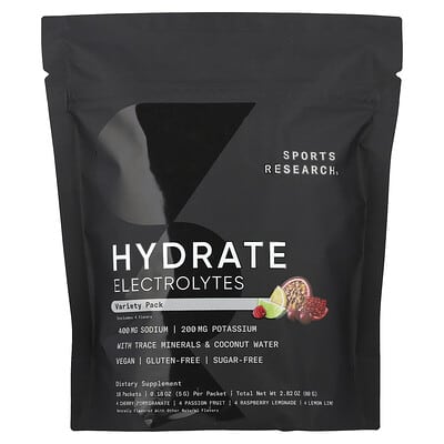 Электролиты Sports Research Hydrate Variety Pack 16 Packets