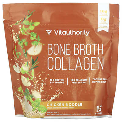 Коллаген из костного бульона Vitauthority, Chicken Noodle, 10.9 oz (310 g)