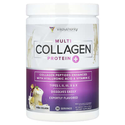 Multi Collagen Protein+, Pina Colada, 9.94 oz (282 g)