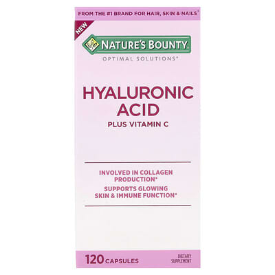 Гиалуроновая кислота Nature's Bounty Plus Vitamin C 120 Capsules