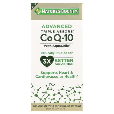 Витамины Nature's Bounty Advanced Triple Absorb CoQ-10, 90 капсул