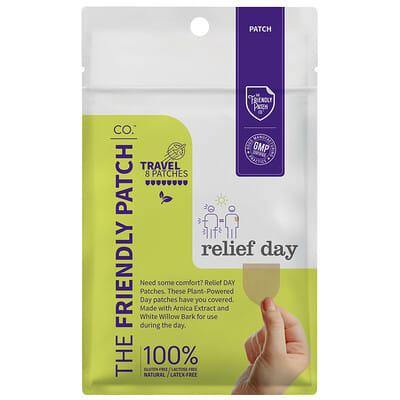 Облегчающие пластыри для путешествий, Relief Day, 8 штук