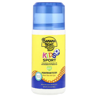 Kids Sport, Sunscreen Lotion Roll-On, SPF 60+, 2.5 fl oz (75 ml)