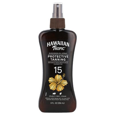 Масло для загара Protective Tanning Sunscreen Oil Spray, SPF 15, 8 fl oz (236 ml)