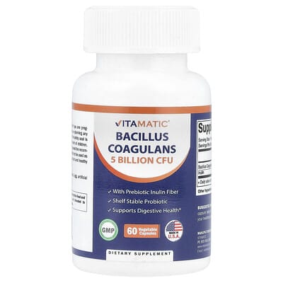 Bacillus Coagulans, 5 Billion CFU, 60 растительных капсул