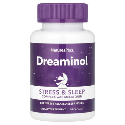 NaturesPlus Dreaminol®, комплекс для снятия стресса и сна с мелатонином, 60 капсул