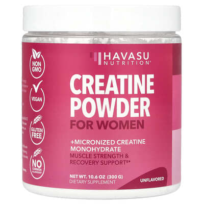 Креатин Havasu Nutrition Creatine Powder For Women, Unflavored, 10.6 oz (300 g)