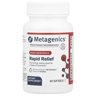 Средство для облегчения боли в теле Metagenics Rapid Relief, Body Soreness, 60 Softgels
