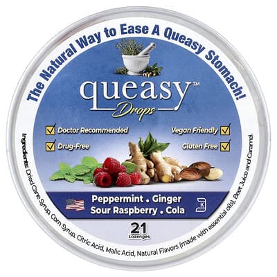 Queasy™ Drops, ассорти, 21 пастилка