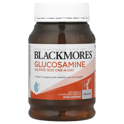 Blackmores Glucosamine Sulfate One-A-Day, ваниль, 1,500 mg, 180 таблеток