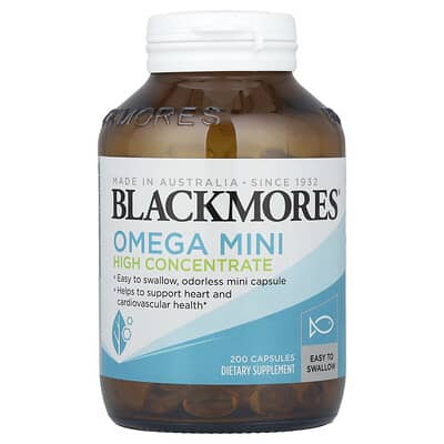 Blackmores Omega Mini, высококонцентрированный, 200 капсул