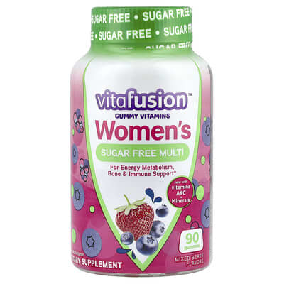 VitaFusion Женские жевательные витамины Mixed Berry, без сахара, 90 шт.
