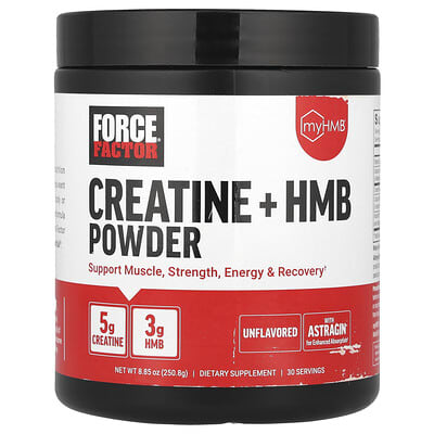 Creatine + HMB Powder, Unflavored, 8.85 oz (250.8 g)