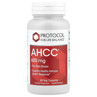 AHCC® Plus Beta-Glucan, 60 вегетарианских капсул