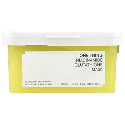 Маска для лица One Thing Niacinamide Glutathione, 30 листов, 10.48 fl oz (310 ml)