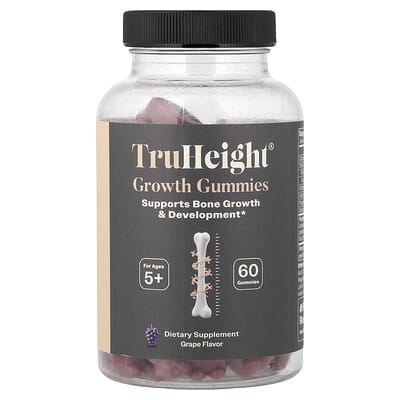 Витаминные мармеладки для роста TruHeight, Grape, 60 Gummies, Ages 5+