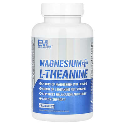 EVLution Nutrition Magnesium Plus L-Theanine 90 вегетарианских капсул