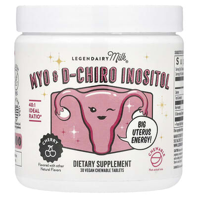 Myo & D-Chiro Inositol, Cherry, 30 Vegan Chewable Tablets