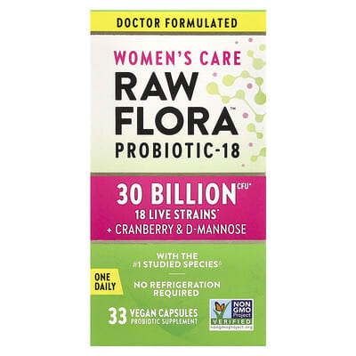 Nature's Truth Женский пробиотик Raw Flora™ Probiotic-18, 33 веганские капсулы