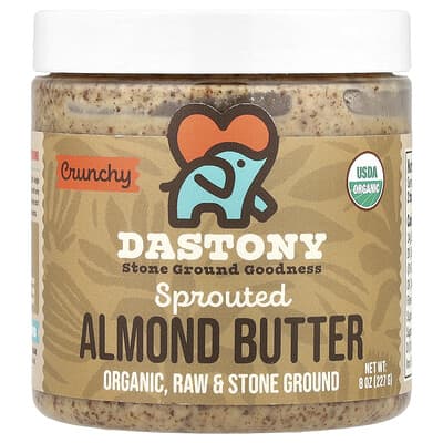 Dastony Арахисовое масло Sprouted Almond Butter, Crunchy, 8 oz (227 g)