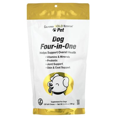 Витамины для собак Pet, Dog Four-in-One, 120 Soft Chews, 16.93 oz (480 g)