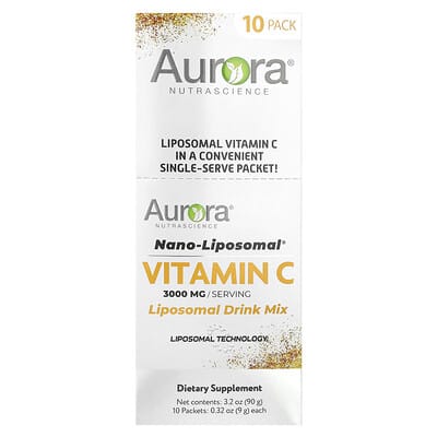 Nano-Liposomal®, Vitamin C,  Liposomal Drink Mix, 10 Packets, 0.32 oz (9 g) Each