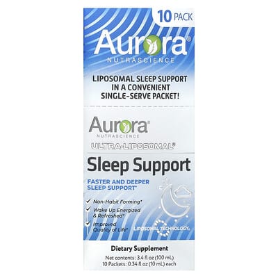 Ultra-Liposomal®, поддержка сна, 10 пакетиков, 0.34 fl oz (10 ml) каждый