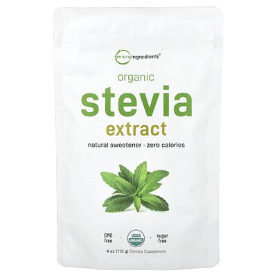 Micro Ingredients органический экстракт стевии, 4 oz (113 g)