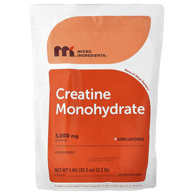 Creatine Monohydrate Powder, Unflavored, 2.2 lb (1 kg)