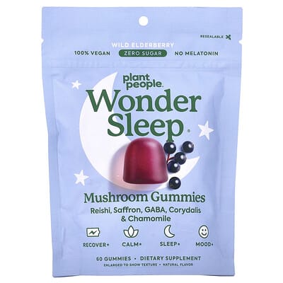 WonderSleep®, жевательные конфеты с грибами, Wild Elderberry, 60 шт